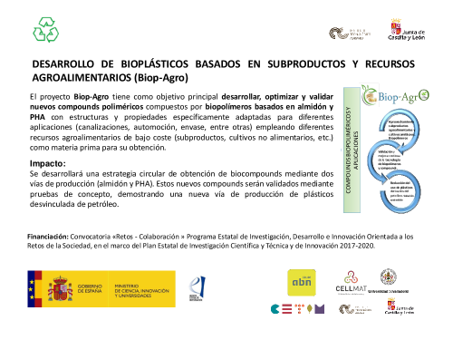 Desarrollo de bioplásticos basados en subproductos y recursos agroalimentarios (Biop-Agro)
